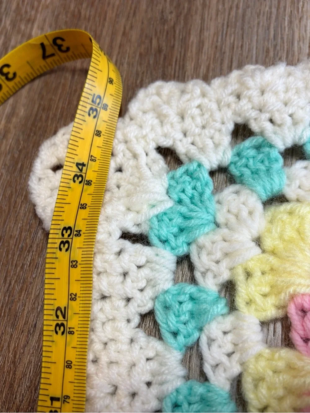handmade crochet granny square cottagecore grandmacore pastel blanket